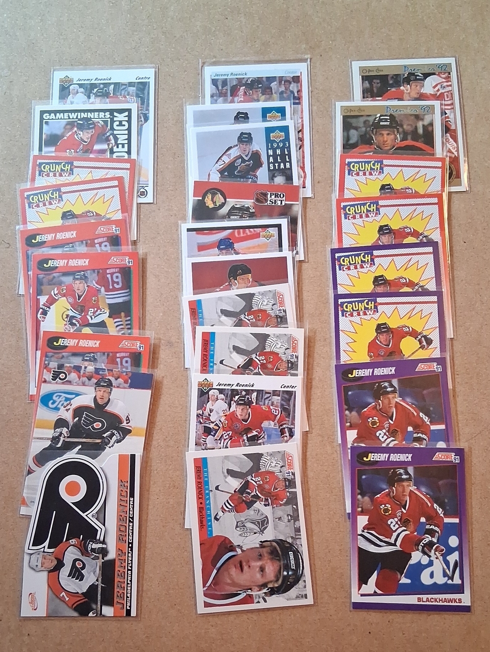 Jeremy Roenick Hockey Card Lot - Mixed Colors - Trading Cards